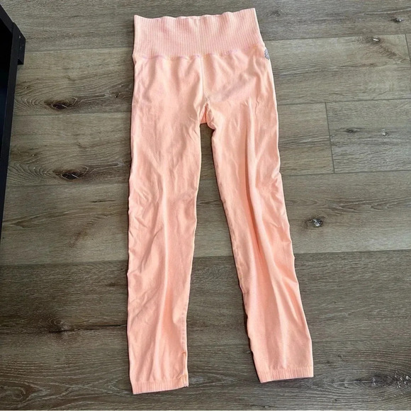 FP Movement By Free People Orange High-Rise 7/8 Length Leggings Sz M/L GUC - Picture 2 of 8